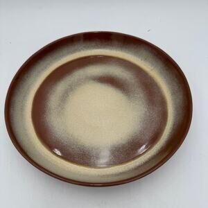 Frankoma Pie Serving Plate Platter Brown 10"